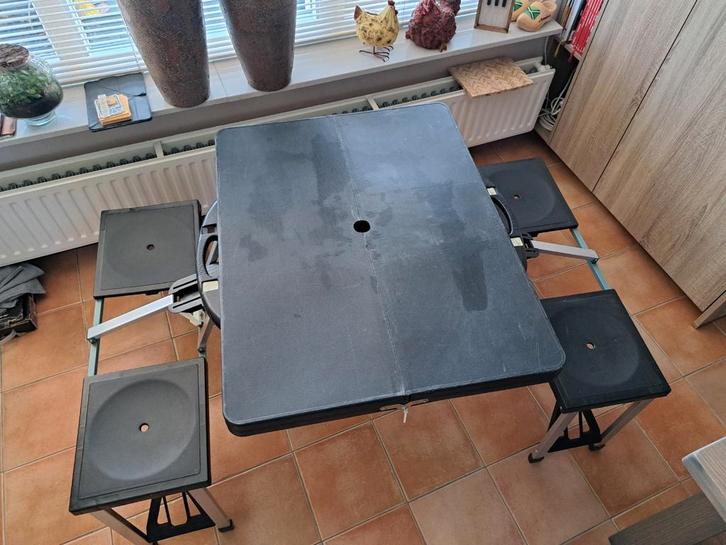 Picknicktafel  4 zitter Inklapbaar, Caravans en Kamperen, Kampeeraccessoires, Gebruikt, Ophalen