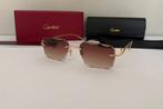 Cartier - Panthere - Bruine Diamond cut glazen + Toebehoren, Ophalen of Verzenden, Nieuw, Bruin, Overige merken