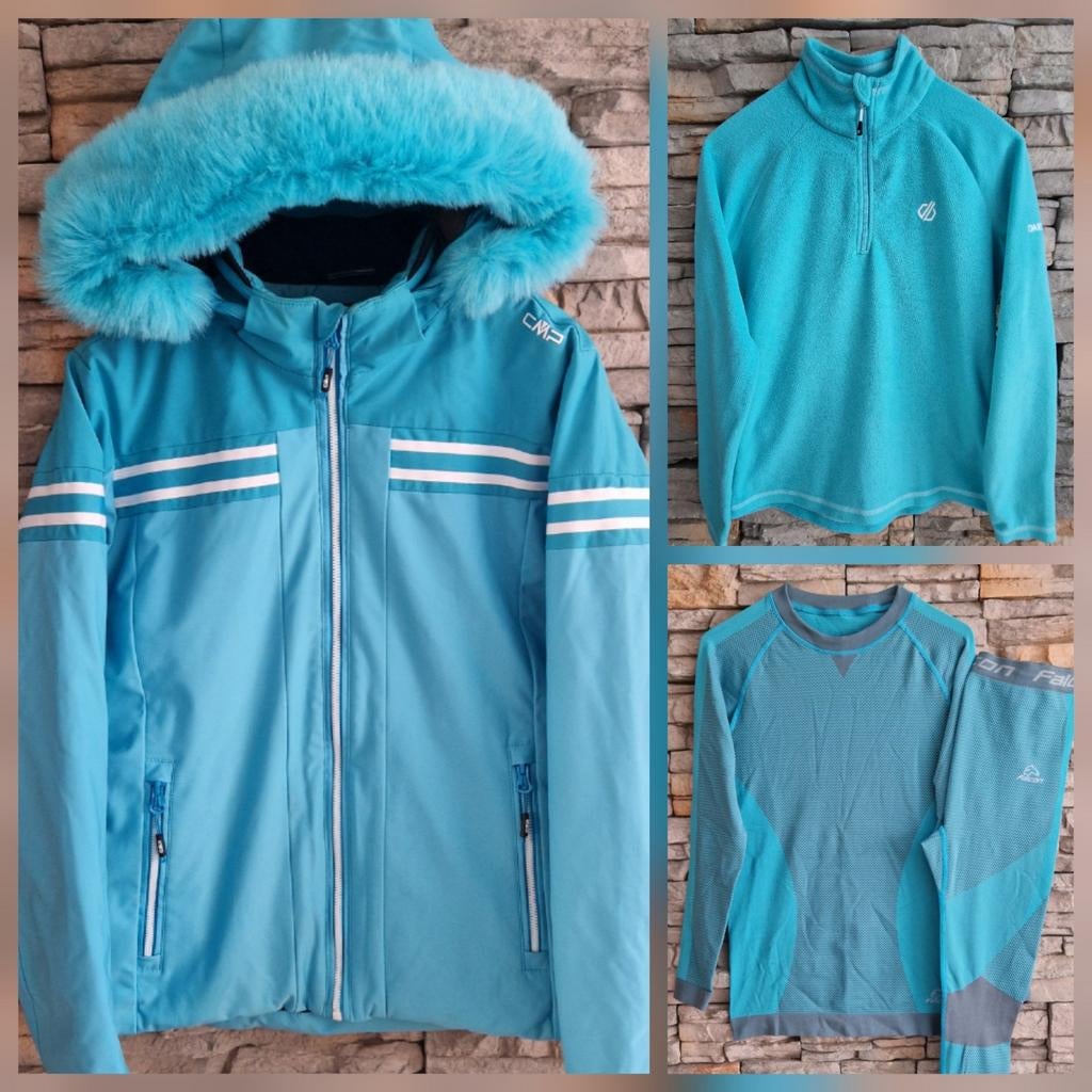 Ski jas maat 164, Kinderen en Baby's, Kinderkleding | Maat 164, Ophalen of Verzenden, Zo goed als nieuw, Meisje, Jas