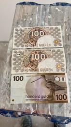 3 x 100 gulden steenuil en watersnip 1992 en 1977 gebruikt, Nederland, Ophalen of Verzenden, Bankbiljetten