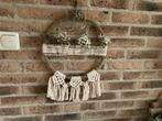 Macrame ring met bloemen creme, Ophalen of Verzenden