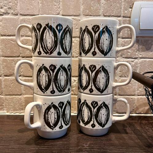 “Set van 6 Biltons mokken – Made in England – Vintage retro, Verzamelen, Retro, Huis en Inrichting, Ophalen of Verzenden