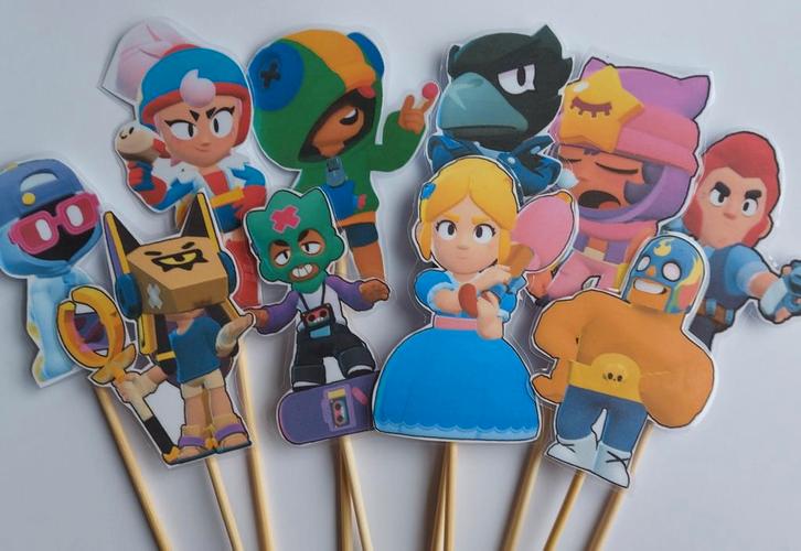 Brawl Stars traktatie prikker, Hobby en Vrije tijd, Feestartikelen, Nieuw, Versiering, Verjaardag, Ophalen of Verzenden