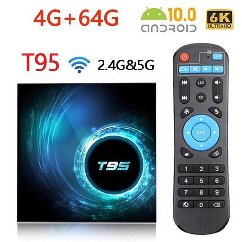 T95 2022 4G-64G Android 10 Smart IPTV box 6K 2.4G & 5G Wifi, Audio, Tv en Foto, Mediaspelers, Nieuw, Minder dan 500 GB, HDMI, Ophalen of Verzenden