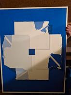 Abstract Schilderij Blauw-Wit, Ophalen of Verzenden