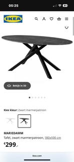 Eettafel Marmer, Huis en Inrichting, Ophalen, Metaal, 100 tot 150 cm, Zo goed als nieuw
