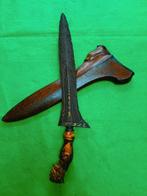 Antieke Keris Bethok pamor Keleng Kinatah Goud Kris SVB34, Verzenden