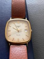 Gouden horloge longines made swiss, Overige merken, Ophalen of Verzenden, Goud, Leer