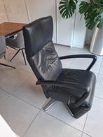Mooie zwarte leren relaxfauteuil framati Van Til, Huis en Inrichting, Fauteuils, Ophalen, Gebruikt, 75 tot 100 cm, Modern