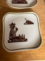 6 Goedewaagen Gebakschotels, Gebruikt, Ophalen of Verzenden, Bord(en), Overige stijlen