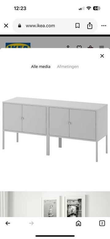 *Twee losse stalen lixhult IKEA kastencombinatie* beschikbaar voor biedingen