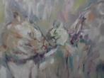Leeuwenfamilie., Antiek en Kunst, Kunst | Schilderijen | Abstract, Ophalen