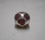 Zilveren Pandora bedel met hartjes nr.562, Verzenden, Pandora, Zo goed als nieuw, 1 bedel