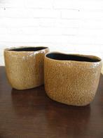 2 prachtige bloempotten bruin/goud, Binnen, Ophalen of Verzenden, Zo goed als nieuw, Nvt