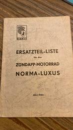 Ersatzteil-Liste zundapp Norma-Luxus, Ophalen of Verzenden, Overige merken