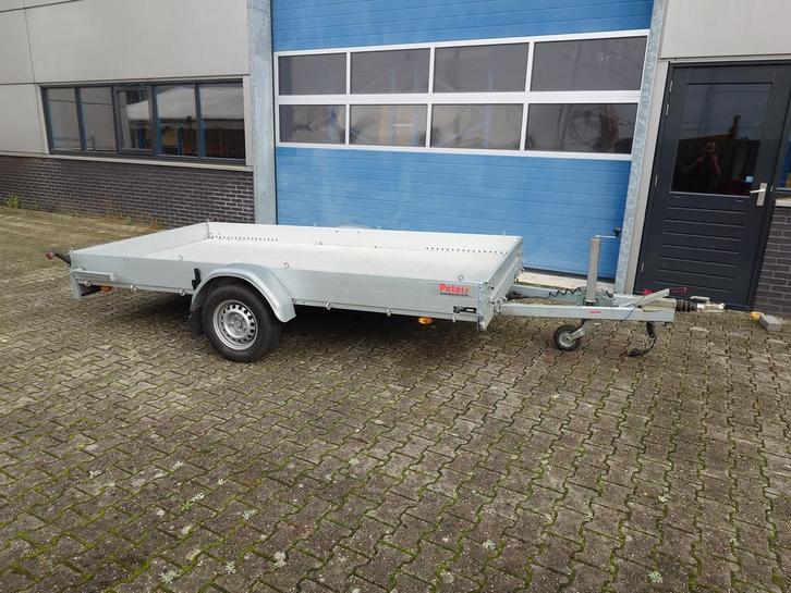 Enkelas aanhanger met oprijplaten., Auto diversen, Aanhangers en Bagagewagens, Zo goed als nieuw, Ophalen