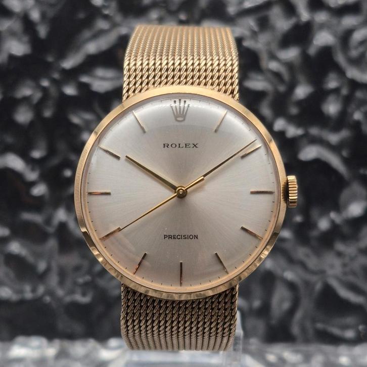 Gouden Rolex Precision 9K Goud - Vintage Handwinder, Sieraden, Tassen en Uiterlijk, Horloges | Antiek, Polshorloge, Goud, 1960 of later