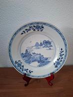 Antiek Chinees blauw met witte decoratie wandbord., Antiek en Kunst, Ophalen of Verzenden