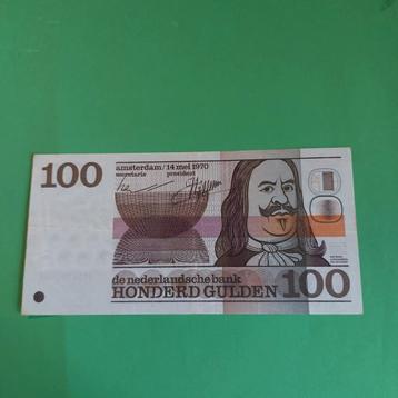 100 gulden biljet² de Ruyter uit 1970 in ZF+
 beschikbaar voor biedingen