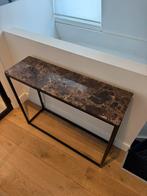 Side table marmer bruin, Huis en Inrichting, Ophalen, Zo goed als nieuw, 25 tot 50 cm, Rechthoekig