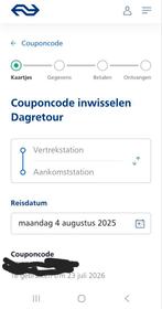 NS dagretour ook te gebruiken in de spits, Tickets en Kaartjes, Trein, Bus en Vliegtuig, Eén persoon, Trein