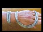 Bijzonder Mexicaanse Design Zilveren Collier en Armband!, Sieraden, Tassen en Uiterlijk, Antieke sieraden, Verzenden, Zilver, Overige typen