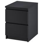 Ikea Malm Ladekast Nachtkastje Zwartbruin 40x55cm, Ophalen, Zo goed als nieuw, Minder dan 45 cm, 55 tot 70 cm