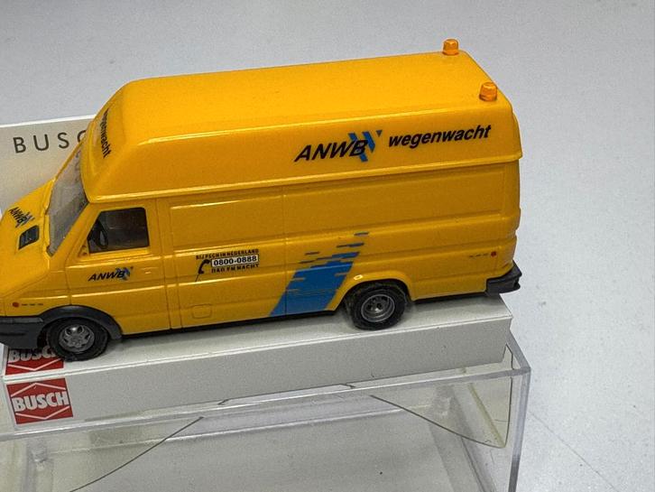 Busch Iveco Daily ANWB Wegenwacht IMG6441/2/3, Hobby en Vrije tijd, Modelauto's | 1:87, Zo goed als nieuw, Bus of Vrachtwagen