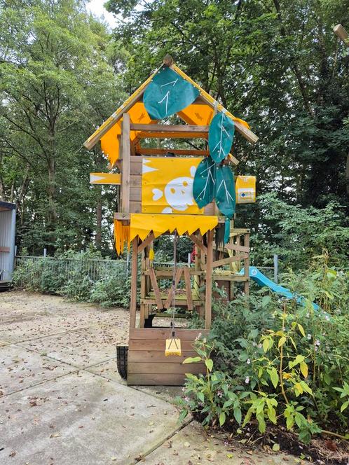 Speeltoestel Piratenboot met Schommels en Glijbaan, Kinderen en Baby's, Speelgoed | Buiten | Speeltoestellen, Gebruikt, Glijbaan