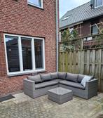 Loungeset grijs, Ophalen, Zo goed als nieuw, Wicker, Hocker