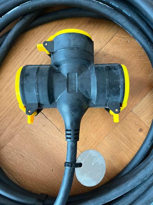 Krachtstroom verlengsnoer neopreen, Doe-het-zelf en Verbouw, Elektra en Kabels, Gebruikt, Ophalen of Verzenden