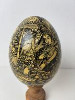 balineese houten handbeschilderde ei, Ophalen of Verzenden