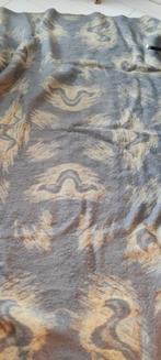 Vintage wollen deken Didas beige lila, Gebruikt, Ophalen of Verzenden, Deken of Dekbed, Overige kleuren