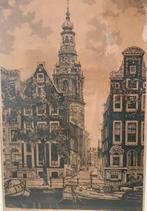 Ets van de Zuiderkerk in Amsterdam ( C.van Brandenburg), Antiek en Kunst, Kunst | Etsen en Gravures, Ophalen of Verzenden