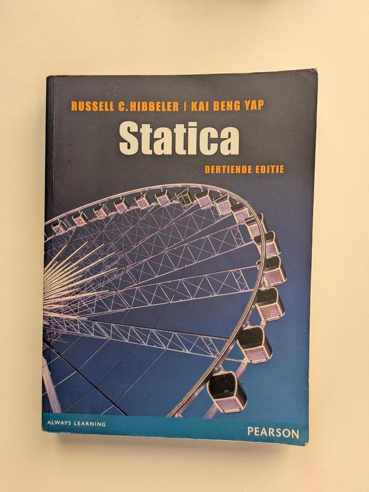 Statica - Hibbeler & Yap - Derde Editie, Boeken, Studieboeken en Cursussen, Zo goed als nieuw, HBO, Beta, Ophalen of Verzenden