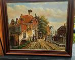 Oud Noord -Hollands Stadsgezicht - Olieverf, Ophalen