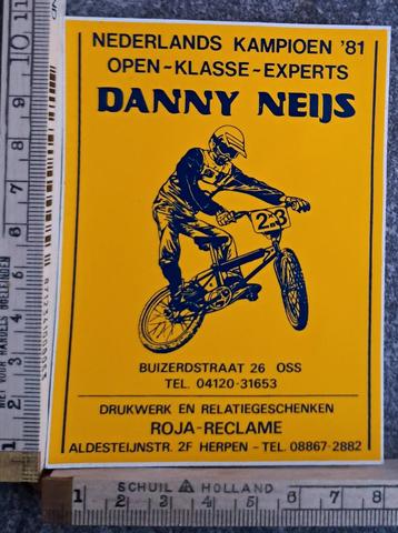 Vintage sticker fietsvcross BMX Danny Neijs strip  beschikbaar voor biedingen