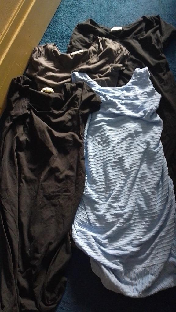 Zwangerschapsjurken vier stuks maat 36/38, Kleding | Dames, Positiekleding, Zo goed als nieuw, Jurk, Maat 36 (S), Blauw, Ophalen of Verzenden