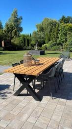 Tuin tafel / industrieel / stoer / picknicktafe, Tuin en Terras, Rechthoekig, Ophalen of Verzenden, Zo goed als nieuw