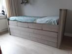 handgemaakt bed steigerhout met speelgoed/"lego" plaat/lade, Ophalen, 85 tot 100 cm, Gebruikt, Hoogslaper of Stapelbed