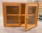 Houten kastje met glazen deurtjes - 35x25x10 cm, Huis en Inrichting, Kasten | Overige, Ophalen of Verzenden, Gebruikt