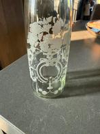 Mooie gegraveerde oude fles, Antiek en Kunst, Ophalen of Verzenden