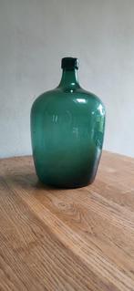 Groene fles, Huis en Inrichting, Woonaccessoires | Vazen, Ophalen, Gebruikt, Glas, Minder dan 50 cm
