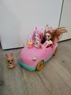 Enchantimals konijnen auto met poppetjes, Kinderen en Baby's, Speelgoed | Poppen, Ophalen of Verzenden, Zo goed als nieuw