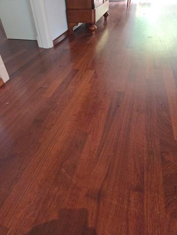 Massief Meranti houten vloer - 60m2 beschikbaar voor biedingen