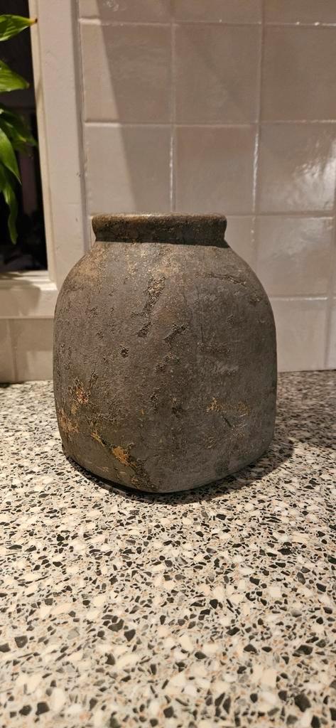 Aardewerk vaas, Huis en Inrichting, Woonaccessoires | Vazen, Zo goed als nieuw, Overige kleuren, Minder dan 50 cm, Aardewerk of Porselein