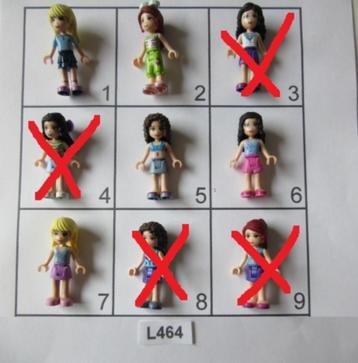 L464 LEGO FRIENDS POPPETJES MEIDEN compleet, 1,85 euro/stuk beschikbaar voor biedingen