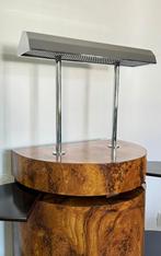Design side table with integrated lamp and fold-out shelves, Ophalen, 100 tot 150 cm, -, -