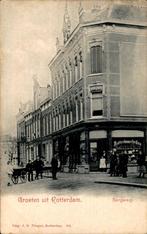 Rotterdam Bergweg met winkel JG Vlieger 152, Verzamelen, Verzenden, Voor 1920, Gelopen, Zuid-Holland