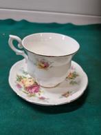 kop en schotel royal canterbury bloemen, Antiek en Kunst, Antiek | Servies los, Ophalen of Verzenden